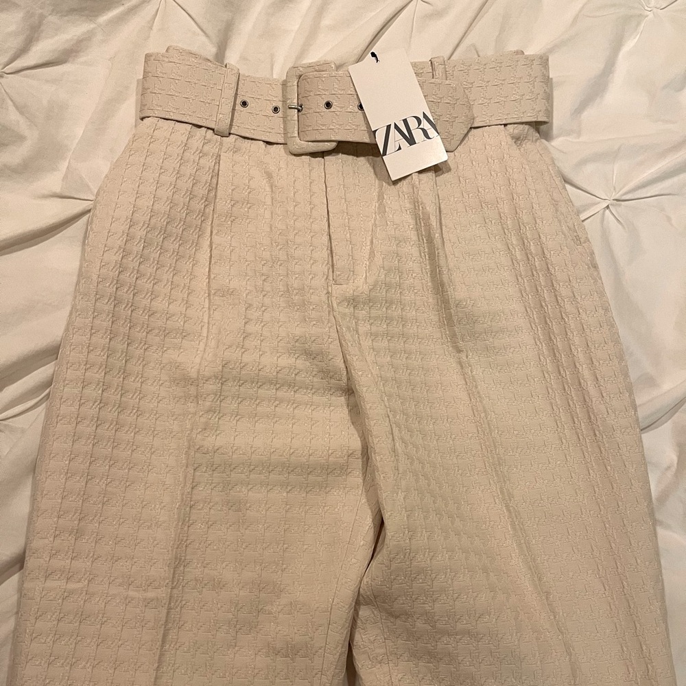 Zara Cream Trousers Size M